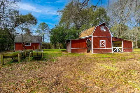 Horse barn and greenhouse
