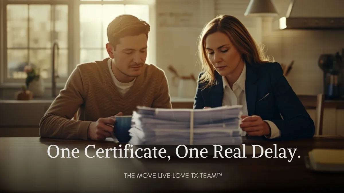What Is a Texas HOA Resale Certificate, and Why Can It Delay Your Closing?