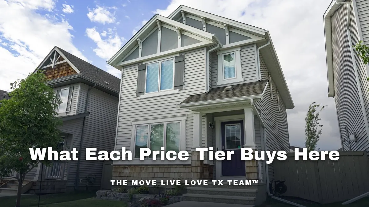 A two-story brick new-construction home with a landscaped front yard in a gated Texas community in bright daylight