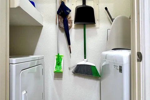 In-unit laundry closet